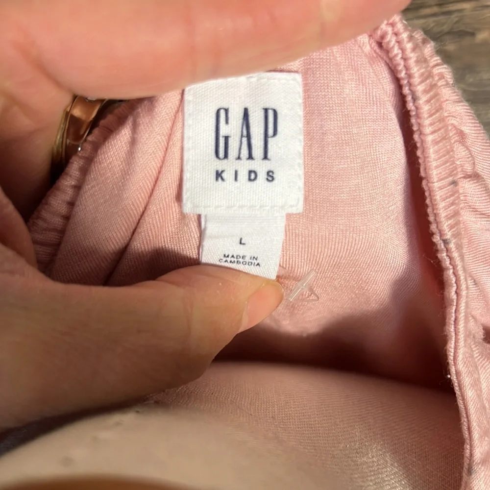 GAP Kids Girls Pink Polk Dot Long Sleeve Dress